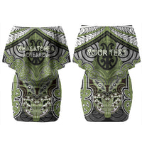 Aotearoa Iwi Whakatohea Personalised Couples Matching Off Shoulder Short Dress and Long Sleeve Button Shirt Maori Kowhaiwhai Pattern LT19 - Polynesian Pride