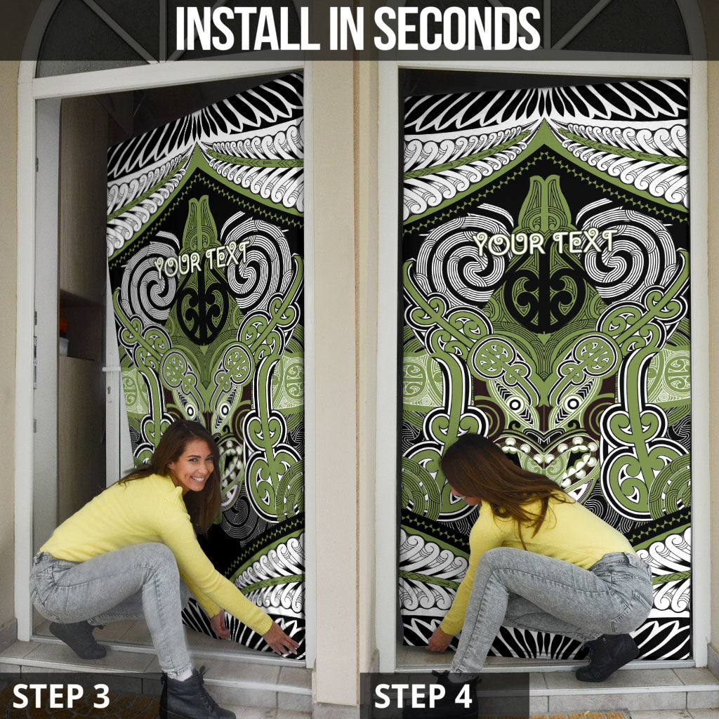 Aotearoa Iwi Whakatohea Personalised Door Cover Maori Kowhaiwhai Pattern