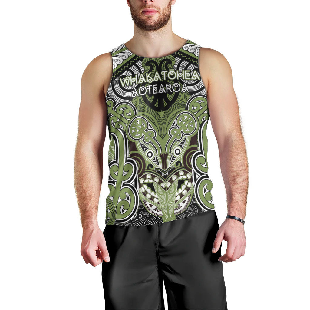 Aotearoa Iwi Whakatohea Personalised Men Tank Top Maori Kowhaiwhai Pattern LT19 - Polynesian Pride