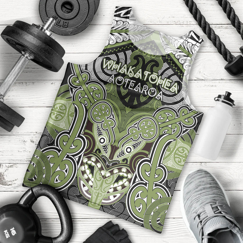 Aotearoa Iwi Whakatohea Personalised Men Tank Top Maori Kowhaiwhai Pattern LT19 - Polynesian Pride