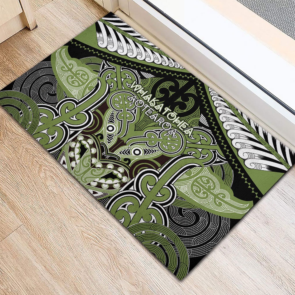 Aotearoa Iwi Whakatohea Rubber Doormat Maori Kowhaiwhai Pattern