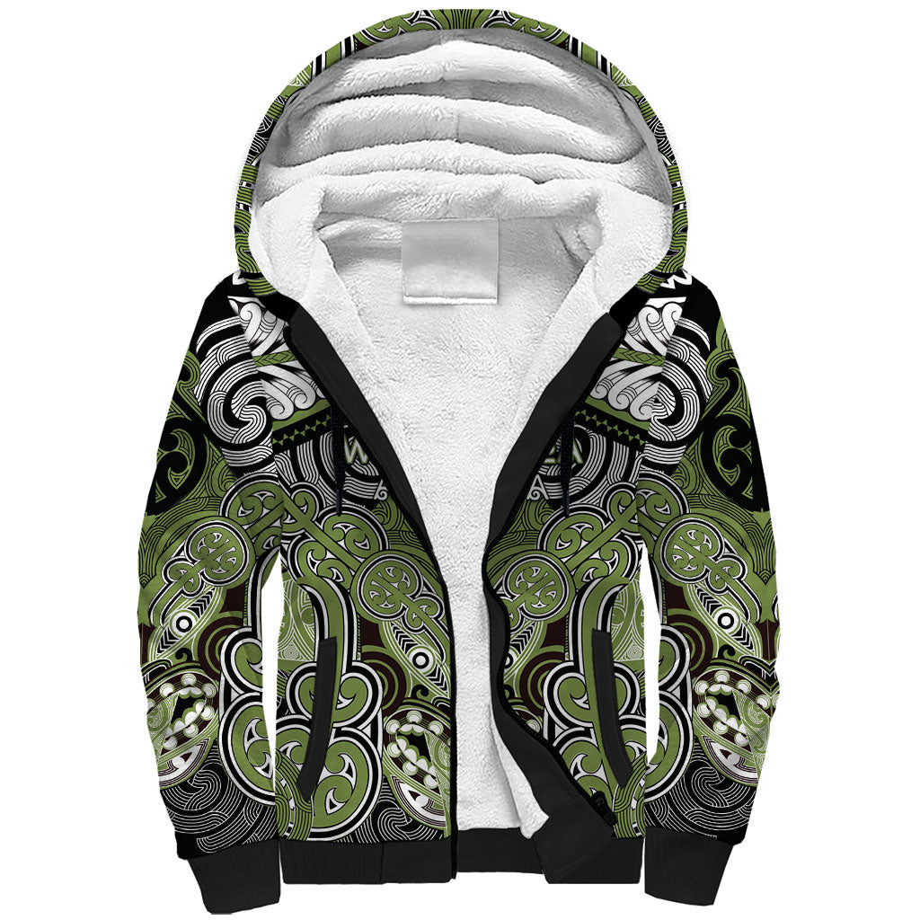 Aotearoa Iwi Whakatohea Personalised Sherpa Hoodie Maori Kowhaiwhai Pattern