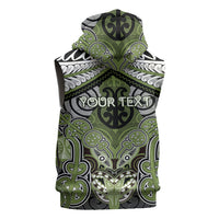 Aotearoa Iwi Whakatohea Personalised Sleeveless Hoodie Maori Kowhaiwhai Pattern
