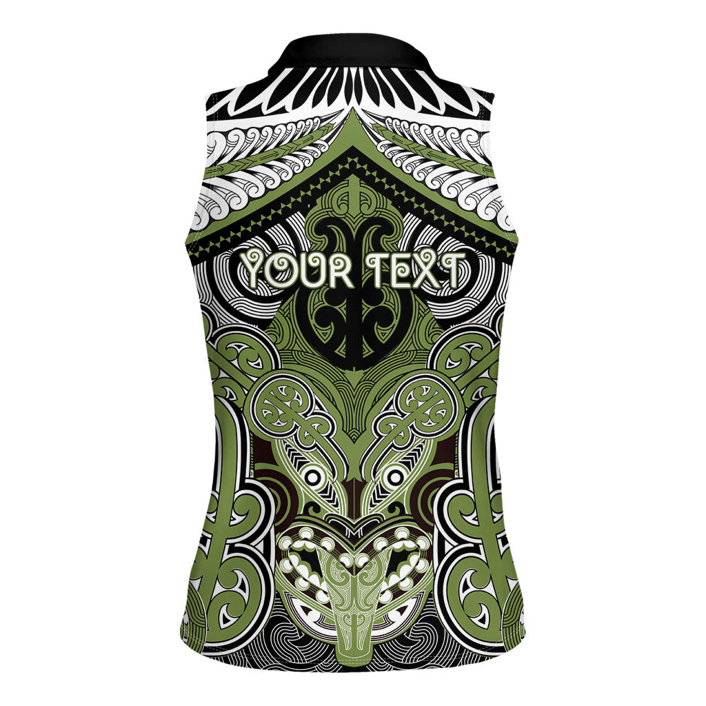Aotearoa Iwi Whakatohea Personalised Women Sleeveless Polo Shirt Maori Kowhaiwhai Pattern