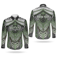 Aotearoa Iwi Ngati Awa Personalised Couples Matching Short Sleeve Bodycon Dress and Long Sleeve Button Shirt Maori Kowhaiwhai Pattern LT19 - Polynesian Pride