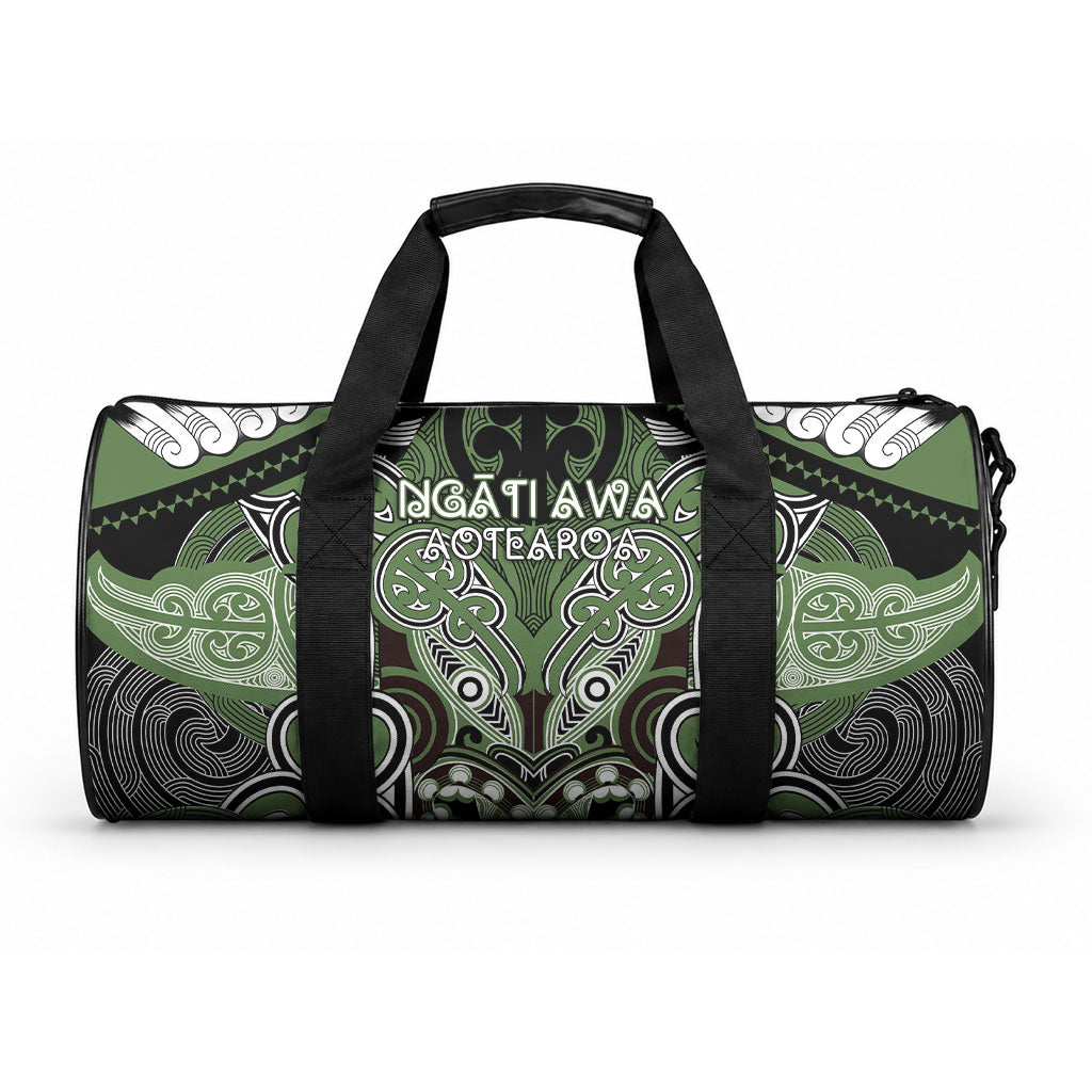 Aotearoa Iwi Ngati Awa Duffle Bag Maori Kowhaiwhai Pattern LT19 One size Green - Polynesian Pride