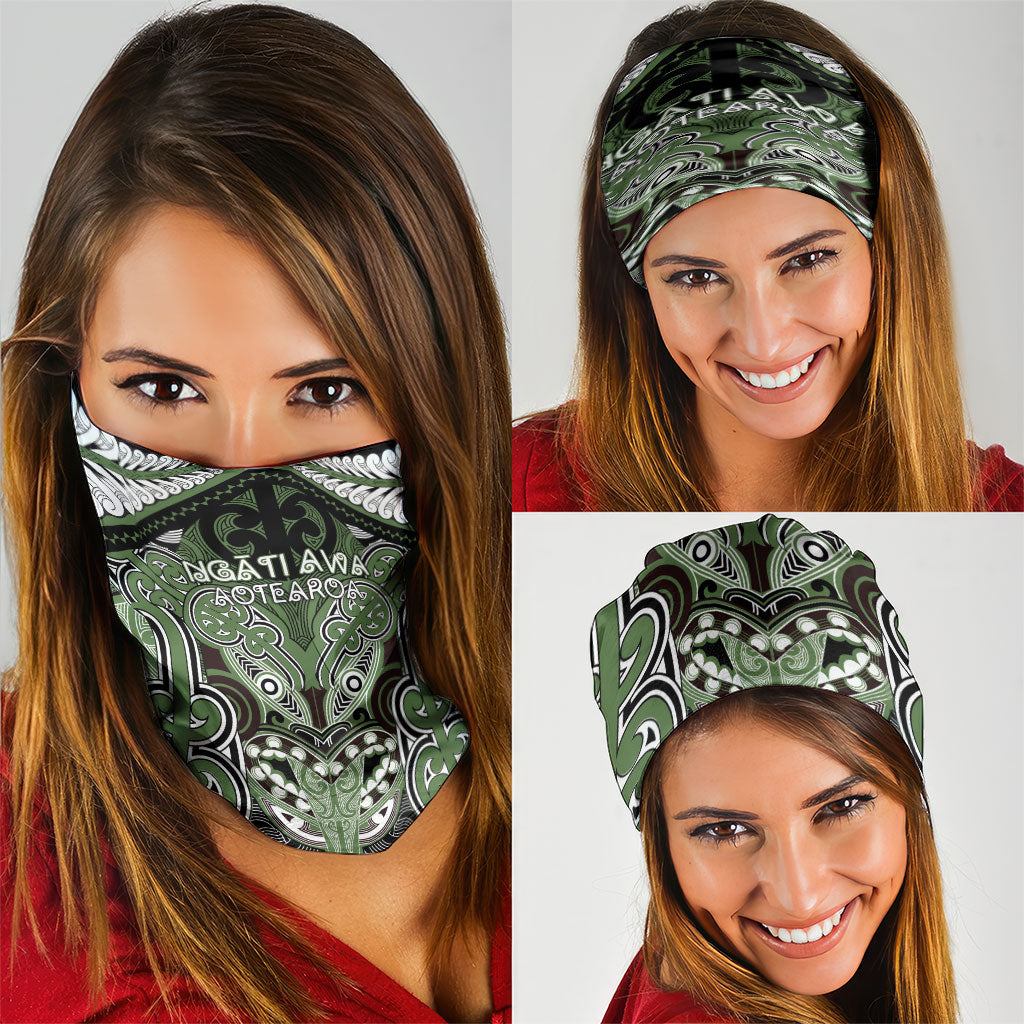 Aotearoa Iwi Ngati Awa Neck Gaiter Maori Kowhaiwhai Pattern LT19 - Polynesian Pride