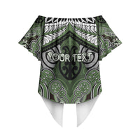 Aotearoa Iwi Ngati Awa Personalised Off Shoulder Wrap Waist Top Maori Kowhaiwhai Pattern LT19 - Polynesian Pride