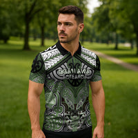 Aotearoa Iwi Ngati Awa Personalised Zipper Polo Shirt Maori Kowhaiwhai Pattern LT19 - Polynesian Pride
