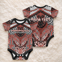 Aotearoa Iwi Rongowhakaata Personalised Baby Onesie Maori Kowhaiwhai Pattern LT19 - Polynesian Pride