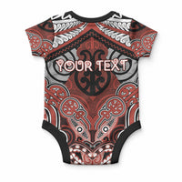 Aotearoa Iwi Rongowhakaata Personalised Baby Onesie Maori Kowhaiwhai Pattern LT19 - Polynesian Pride