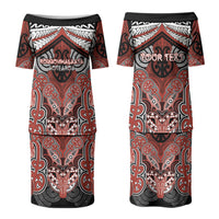 Aotearoa Iwi Rongowhakaata Personalised Couples Matching Puletasi and Hawaiian Shirt Maori Kowhaiwhai Pattern LT19 - Polynesian Pride