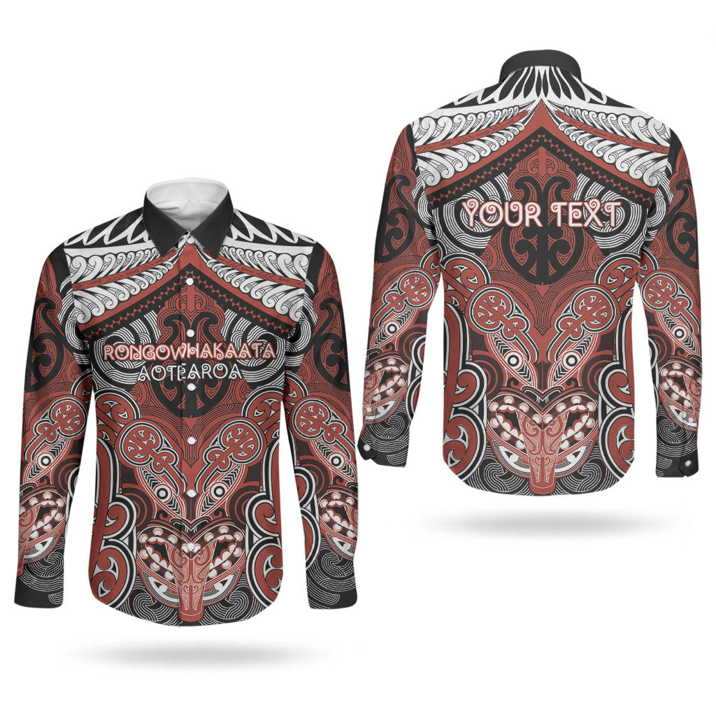 Aotearoa Iwi Rongowhakaata Personalised Couples Matching Short Sleeve Bodycon Dress and Long Sleeve Button Shirt Maori Kowhaiwhai Pattern LT19 - Polynesian Pride
