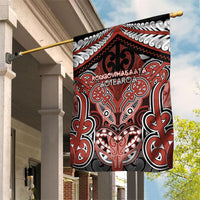 Aotearoa Iwi Rongowhakaata Garden Flag Maori Kowhaiwhai Pattern LT19 House Flag Red - Polynesian Pride