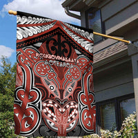 Aotearoa Iwi Rongowhakaata Garden Flag Maori Kowhaiwhai Pattern LT19 - Polynesian Pride