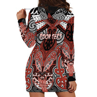 Aotearoa Iwi Rongowhakaata Personalised Hoodie Dress Maori Kowhaiwhai Pattern LT19 - Polynesian Pride