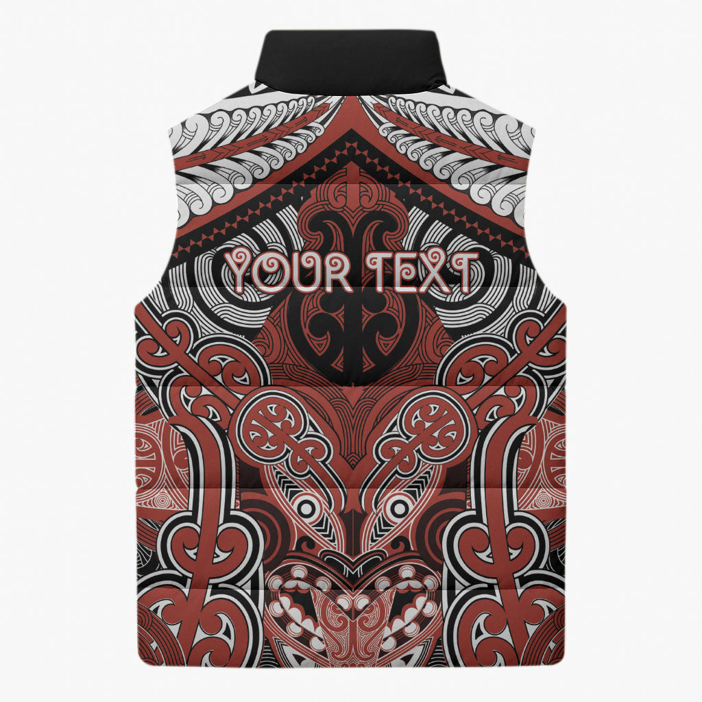 Aotearoa Iwi Rongowhakaata Personalised Sleeveless Puffer Jacket Maori Kowhaiwhai Pattern LT19 - Polynesian Pride