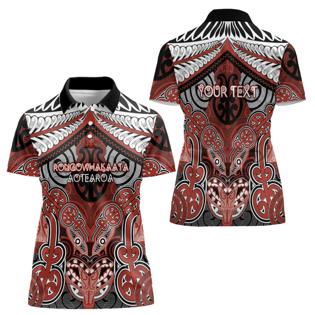 Aotearoa Iwi Rongowhakaata Personalised Women Polo Shirt Maori Kowhaiwhai Pattern LT19 - Polynesian Pride