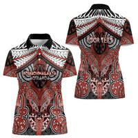 Aotearoa Iwi Rongowhakaata Personalised Women Polo Shirt Maori Kowhaiwhai Pattern LT19 - Polynesian Pride