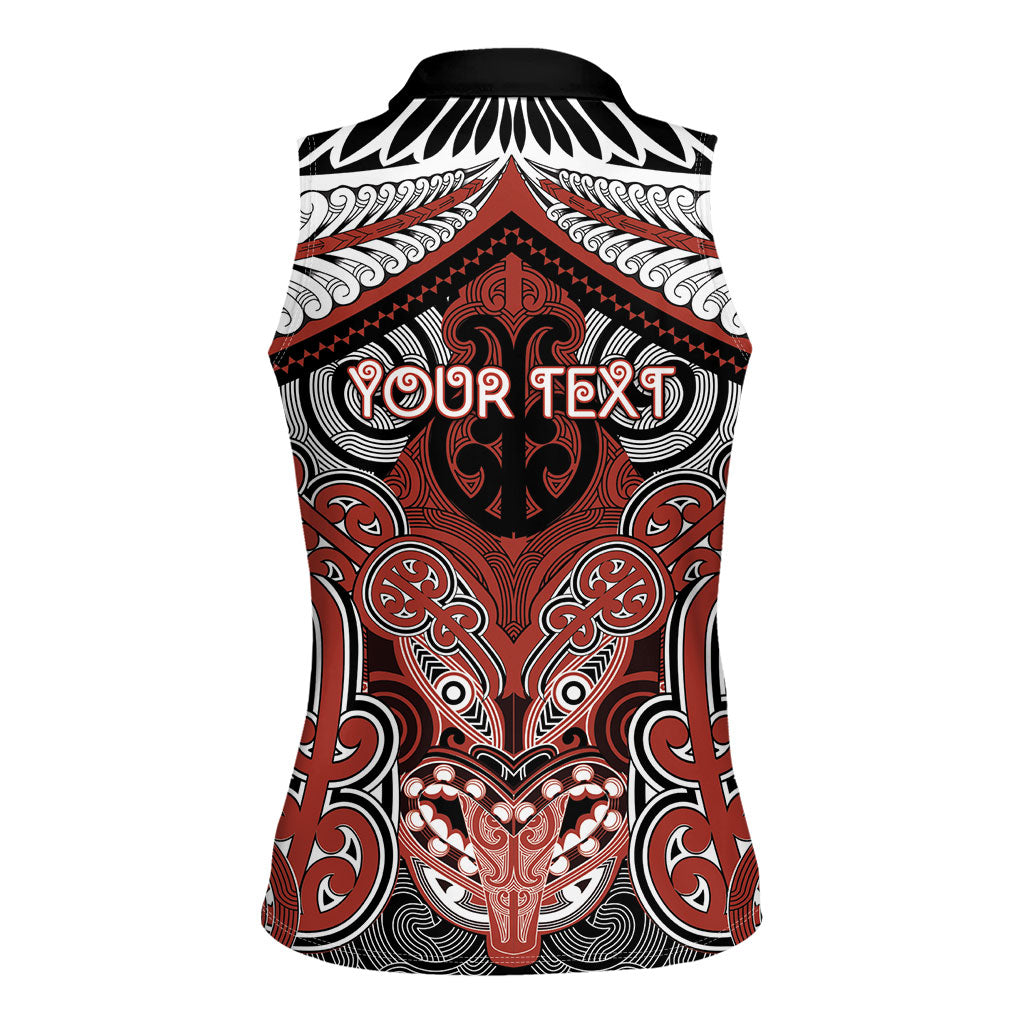 Aotearoa Iwi Rongowhakaata Personalised Women Sleeveless Polo Shirt Maori Kowhaiwhai Pattern LT19 - Polynesian Pride