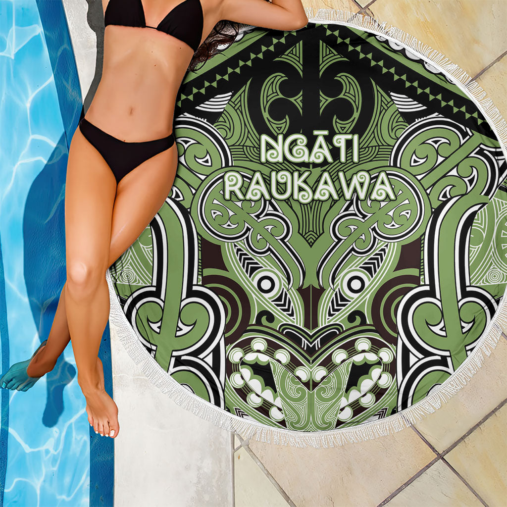 Aotearoa Iwi Ngati Raukawa Beach Blanket Maori Kowhaiwhai Pattern