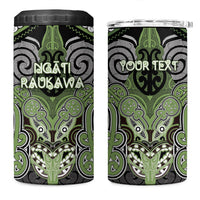 Aotearoa Iwi Ngati Raukawa Personalised 4 in 1 Can Cooler Tumbler Maori Kowhaiwhai Pattern LT19 One Size: 16 oz Green - Polynesian Pride