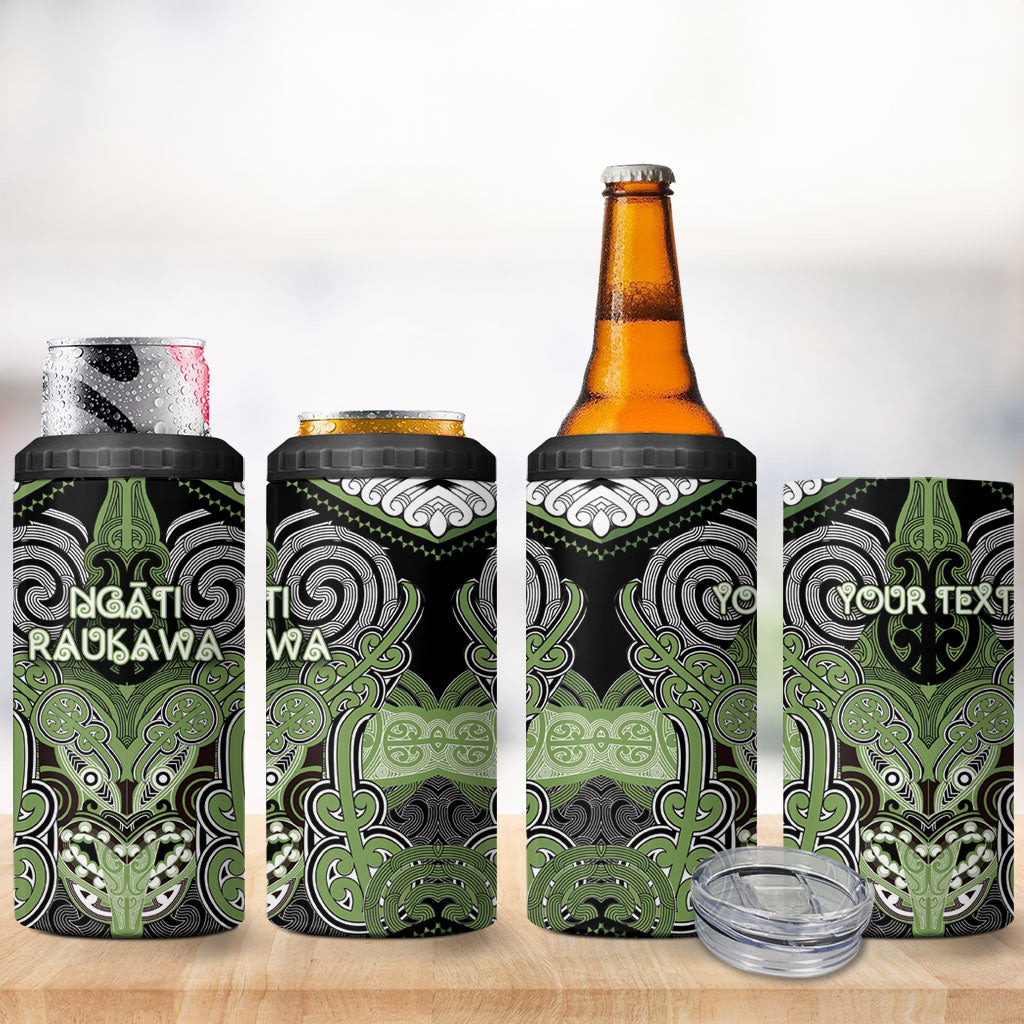 Aotearoa Iwi Ngati Raukawa Personalised 4 in 1 Can Cooler Tumbler Maori Kowhaiwhai Pattern LT19 - Polynesian Pride