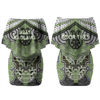 Aotearoa Iwi Ngati Raukawa Personalised Couples Matching Off Shoulder Short Dress and Hawaiian Shirt Maori Kowhaiwhai Pattern LT19 - Polynesian Pride