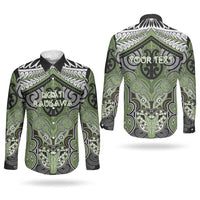 Aotearoa Iwi Ngati Raukawa Personalised Couples Matching Short Sleeve Bodycon Dress and Long Sleeve Button Shirt Maori Kowhaiwhai Pattern LT19 - Polynesian Pride