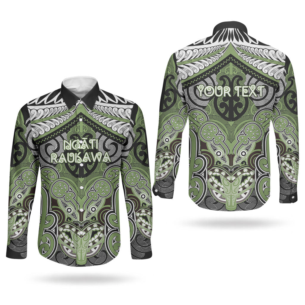 Aotearoa Iwi Ngati Raukawa Personalised Couples Matching Tank Maxi Dress and Long Sleeve Button Shirt Maori Kowhaiwhai Pattern LT19 - Polynesian Pride