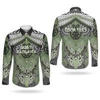 Aotearoa Iwi Ngati Raukawa Personalised Couples Matching Tank Maxi Dress and Long Sleeve Button Shirt Maori Kowhaiwhai Pattern LT19 - Polynesian Pride