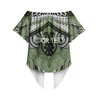 Aotearoa Iwi Ngati Raukawa Personalised Off Shoulder Wrap Waist Top Maori Kowhaiwhai Pattern LT19 - Polynesian Pride