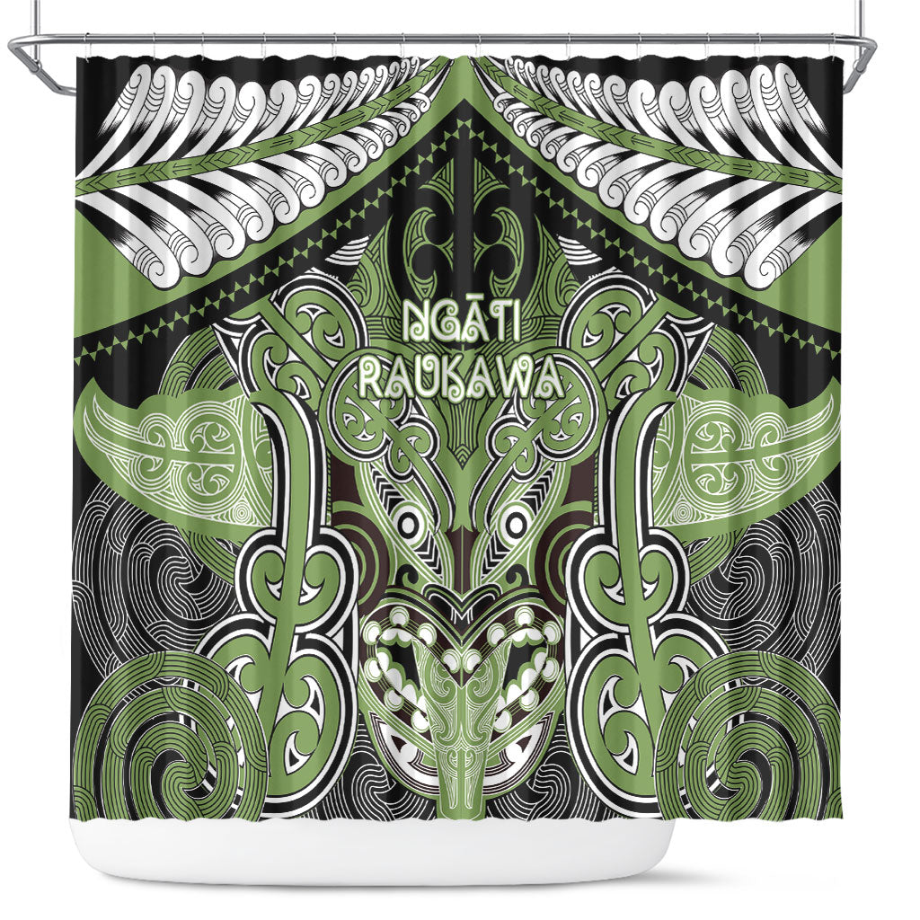 Aotearoa Iwi Ngati Raukawa Shower Curtain Maori Kowhaiwhai Pattern