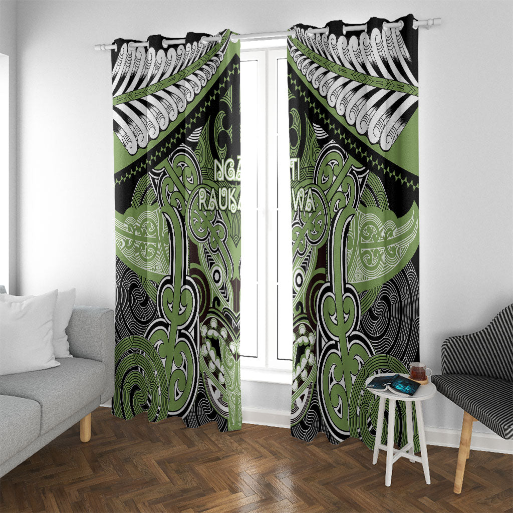 Aotearoa Iwi Ngati Raukawa Window Curtain Maori Kowhaiwhai Pattern