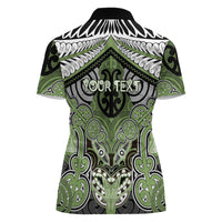 Aotearoa Iwi Ngati Raukawa Personalised Women Polo Shirt Maori Kowhaiwhai Pattern LT19 - Polynesian Pride