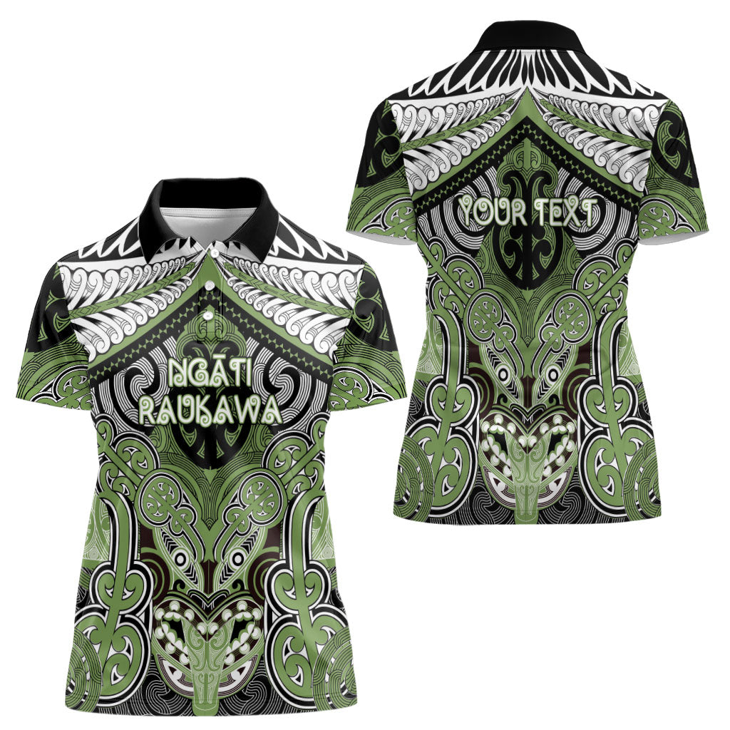 Aotearoa Iwi Ngati Raukawa Personalised Women Polo Shirt Maori Kowhaiwhai Pattern LT19 - Polynesian Pride