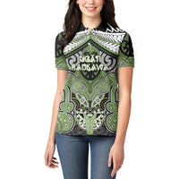 Aotearoa Iwi Ngati Raukawa Personalised Women Polo Shirt Maori Kowhaiwhai Pattern LT19 - Polynesian Pride