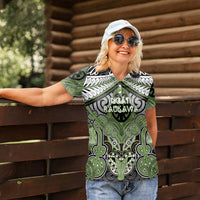 Aotearoa Iwi Ngati Raukawa Personalised Women Polo Shirt Maori Kowhaiwhai Pattern LT19 - Polynesian Pride