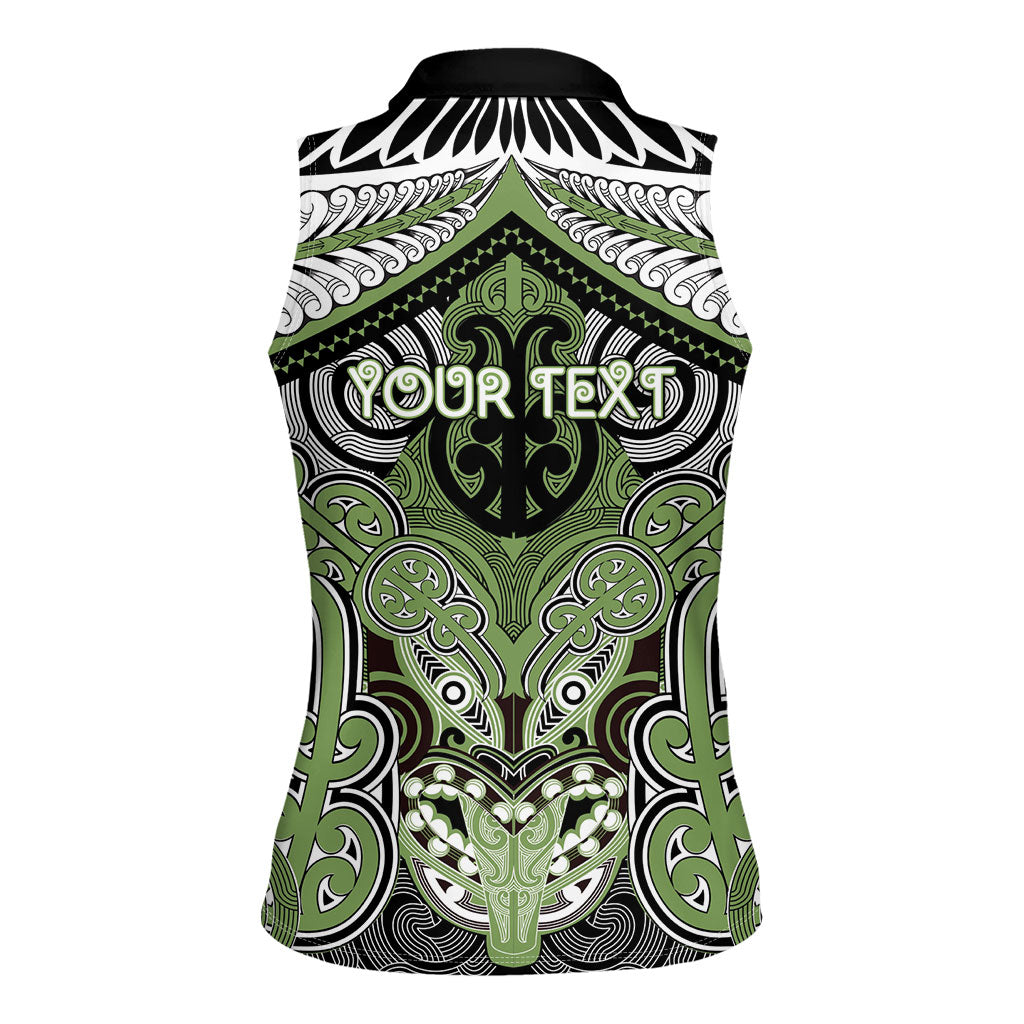 Aotearoa Iwi Ngati Raukawa Personalised Women Sleeveless Polo Shirt Maori Kowhaiwhai Pattern LT19 - Polynesian Pride