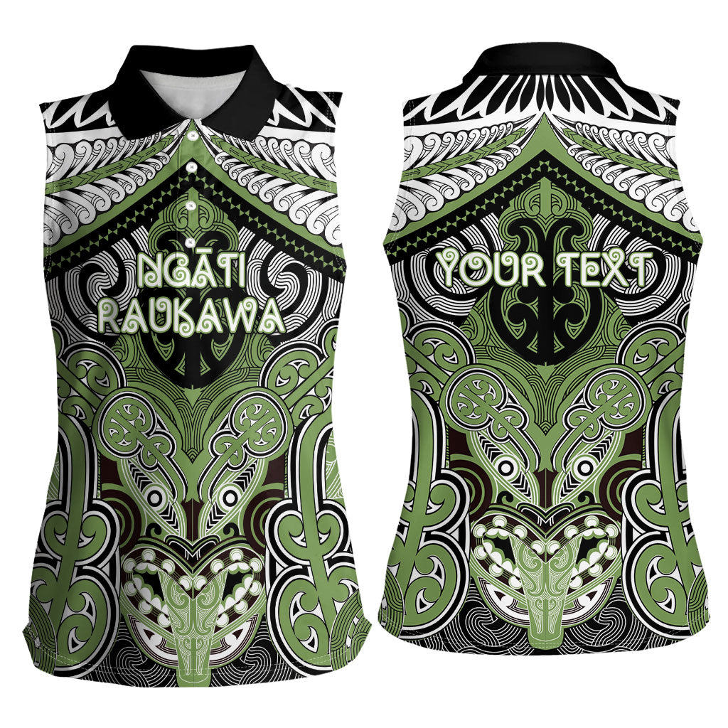 Aotearoa Iwi Ngati Raukawa Personalised Women Sleeveless Polo Shirt Maori Kowhaiwhai Pattern LT19 - Polynesian Pride