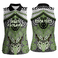 Aotearoa Iwi Ngati Raukawa Personalised Women Sleeveless Polo Shirt Maori Kowhaiwhai Pattern LT19 - Polynesian Pride
