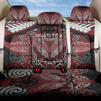 Aotearoa Iwi Ngati Toa Back Car Seat Cover Maori Kowhaiwhai Pattern LT19 One Size Red - Polynesian Pride