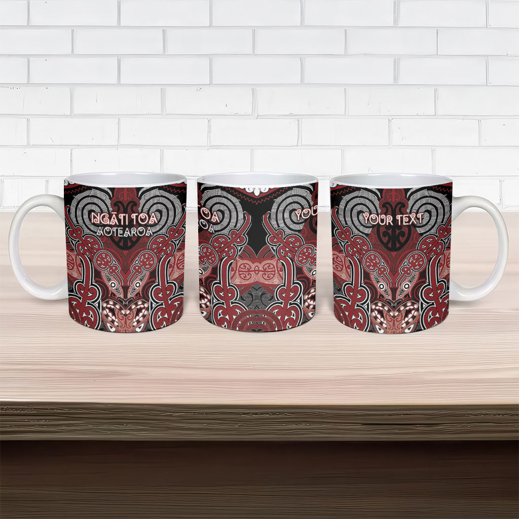 Aotearoa Iwi Ngati Toa Personalised Ceramic Mug Maori Kowhaiwhai Pattern LT19 - Polynesian Pride