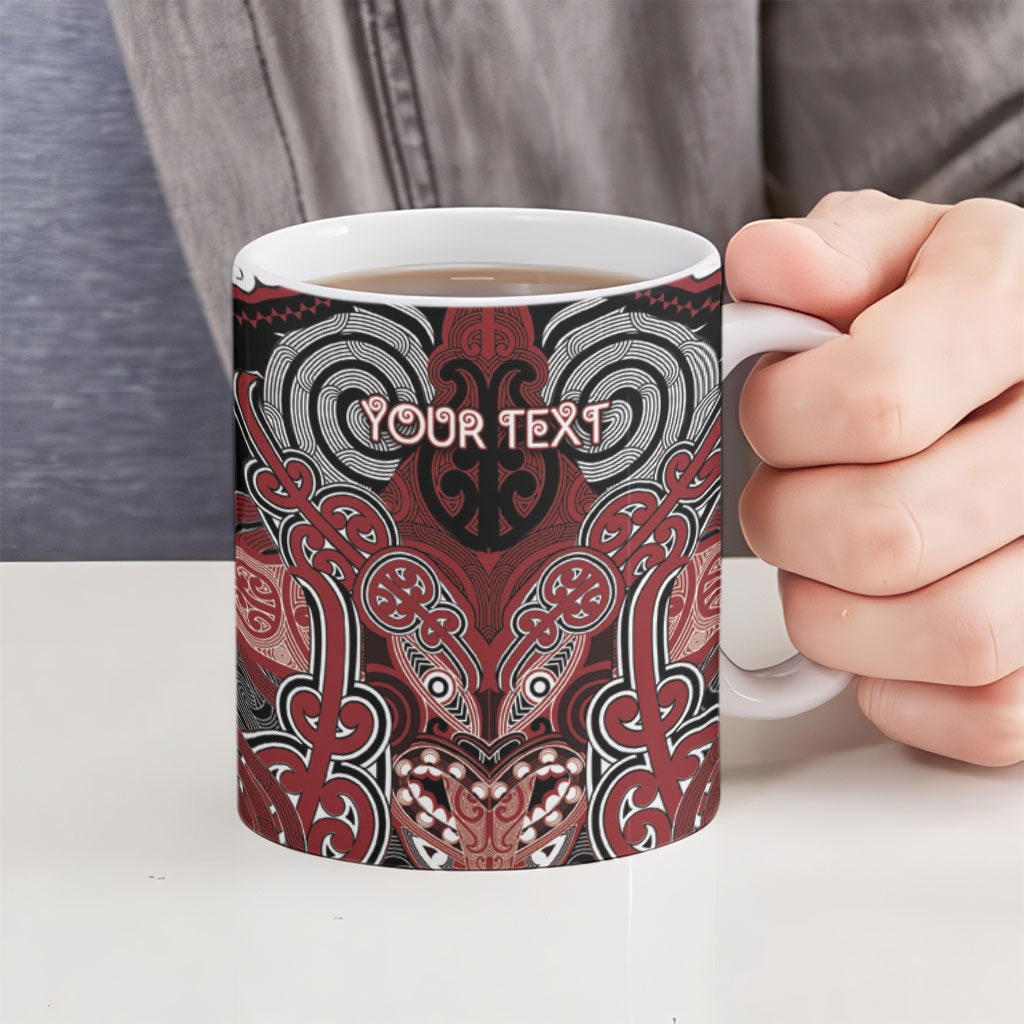 Aotearoa Iwi Ngati Toa Personalised Ceramic Mug Maori Kowhaiwhai Pattern LT19 - Polynesian Pride