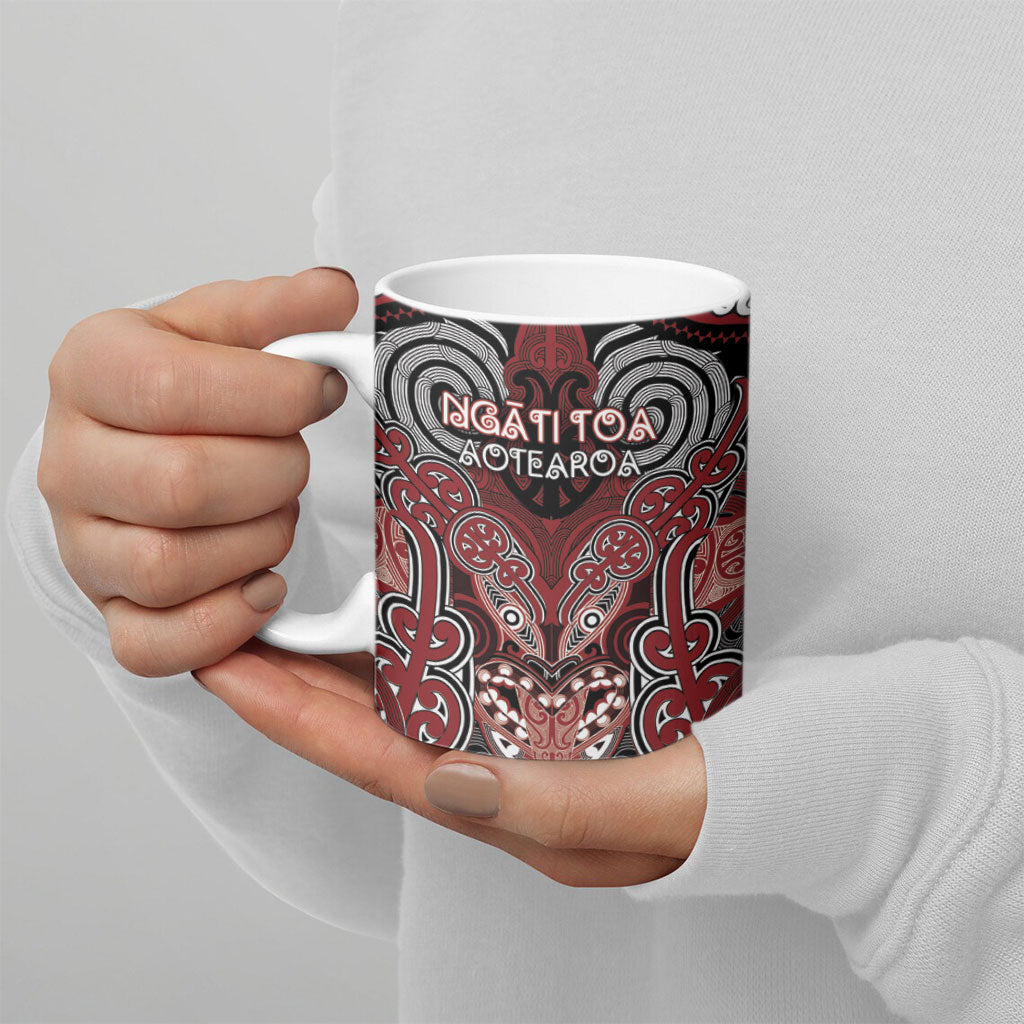 Aotearoa Iwi Ngati Toa Personalised Ceramic Mug Maori Kowhaiwhai Pattern LT19 - Polynesian Pride