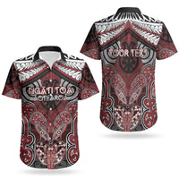 Aotearoa Iwi Ngati Toa Personalised Couples Matching Off Shoulder Maxi Dress and Hawaiian Shirt Maori Kowhaiwhai Pattern LT19 - Polynesian Pride
