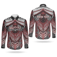 Aotearoa Iwi Ngati Toa Personalised Couples Matching Tank Maxi Dress and Long Sleeve Button Shirt Maori Kowhaiwhai Pattern LT19 - Polynesian Pride