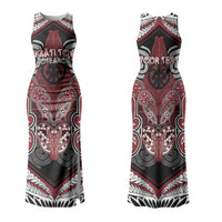 Aotearoa Iwi Ngati Toa Personalised Couples Matching Tank Maxi Dress and Long Sleeve Button Shirt Maori Kowhaiwhai Pattern LT19 - Polynesian Pride