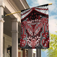 Aotearoa Iwi Ngati Toa Garden Flag Maori Kowhaiwhai Pattern LT19 House Flag Red - Polynesian Pride