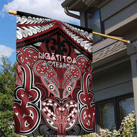 Aotearoa Iwi Ngati Toa Garden Flag Maori Kowhaiwhai Pattern LT19 - Polynesian Pride